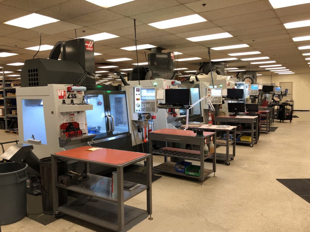 Haas machines in action at Advantage Manufacturing - utilizing state-of-the-art technology to deliver top-quality precision manufacturing and metal fabrication services.