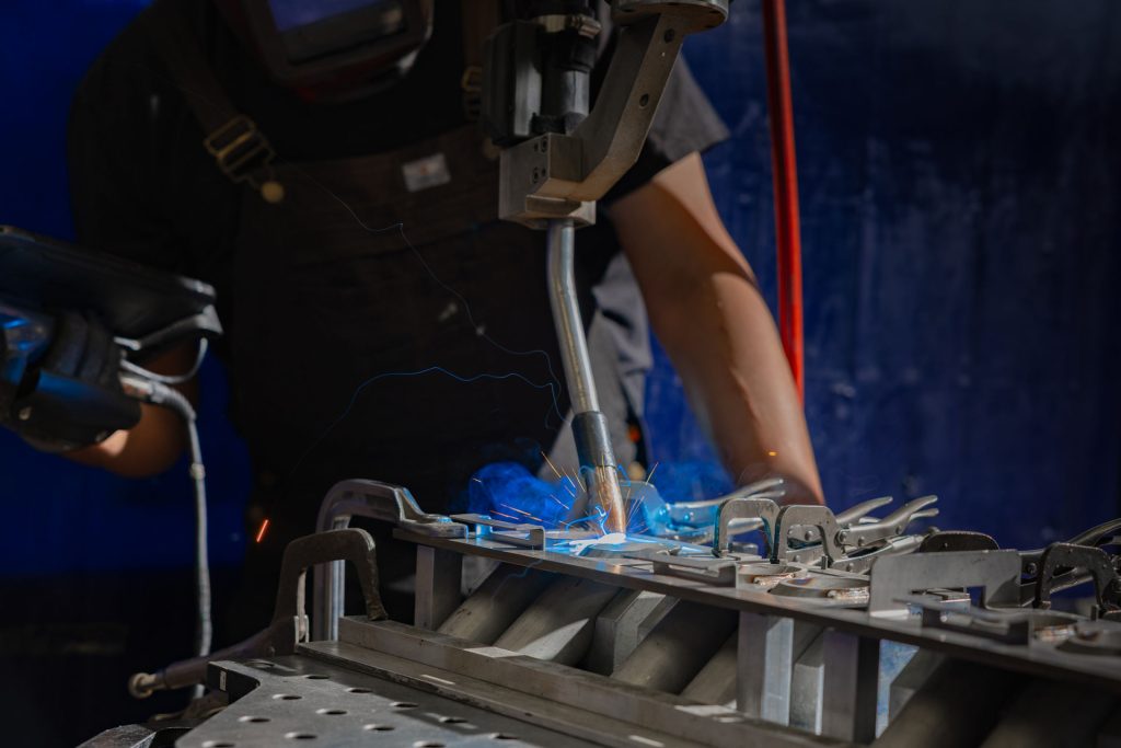 Welding equipment for precision manufacturer, Advantage Manufacturing in Colorado Springs, Colorado, USA.